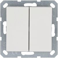 Переключатель проходной 2-кл. 10А IP20 механизм бел. глянцевый Jasmart G3022W
