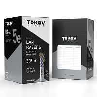 Кабель витая пара U/UTP 4х2х24 AWG кат.5E ССA PVC TOKOV Light (м) TOKOV ELECTRIC
