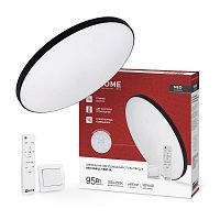 Светильник светодиодный NEO SIMPLE-95RC-BL 95Вт 3000-6500К 7600лм 230В 460х67мм с пультом ДУ черн. I