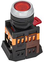 Кнопка ABLFS-22 d22мм 1з+1р 240В неон кр. IEK BBT30-ABLFS-K04