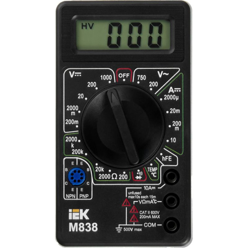 Мультиметр цифровой Universal M838 IEK фото 3