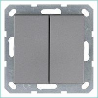 Переключатель проходной 2-кл. 10А IP20 механизм алюм. Jasmart G3022S