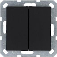 Выключатель 2-кл. 10А IP20 механизм черн. матовый soft touch Jasmart G3023PB