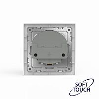 Розетка 1-м СП Pixel IP20 с заземл. с 2-мя заряд. устр. USB тип A+C механизм айс TOKOV ELECTRIC TKE-